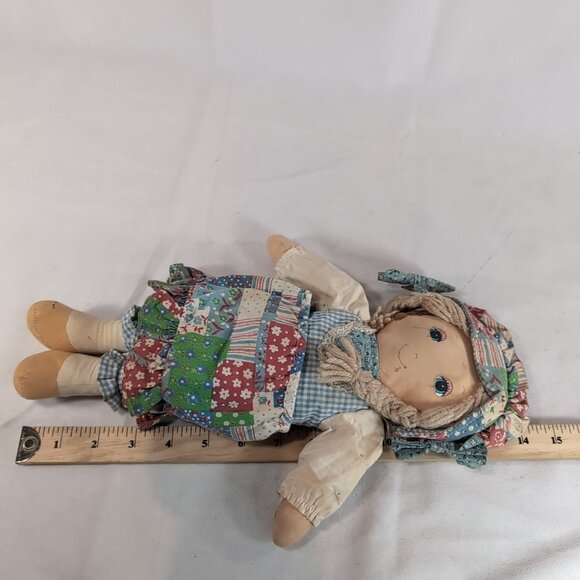 Knickerbocker Holly Hobbie Day 'N Night Eyes Open & Close Blue Dress Vintage Rag - Picture 11 of 11